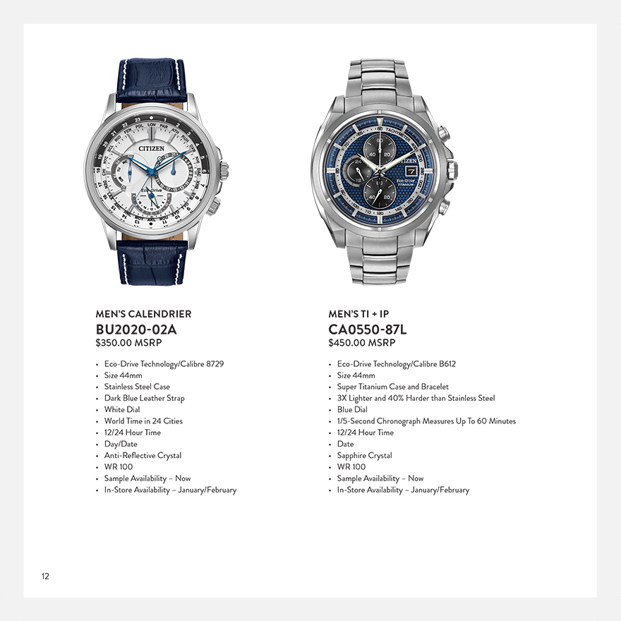 Citizen Watch Spring 2015 Look Book spread