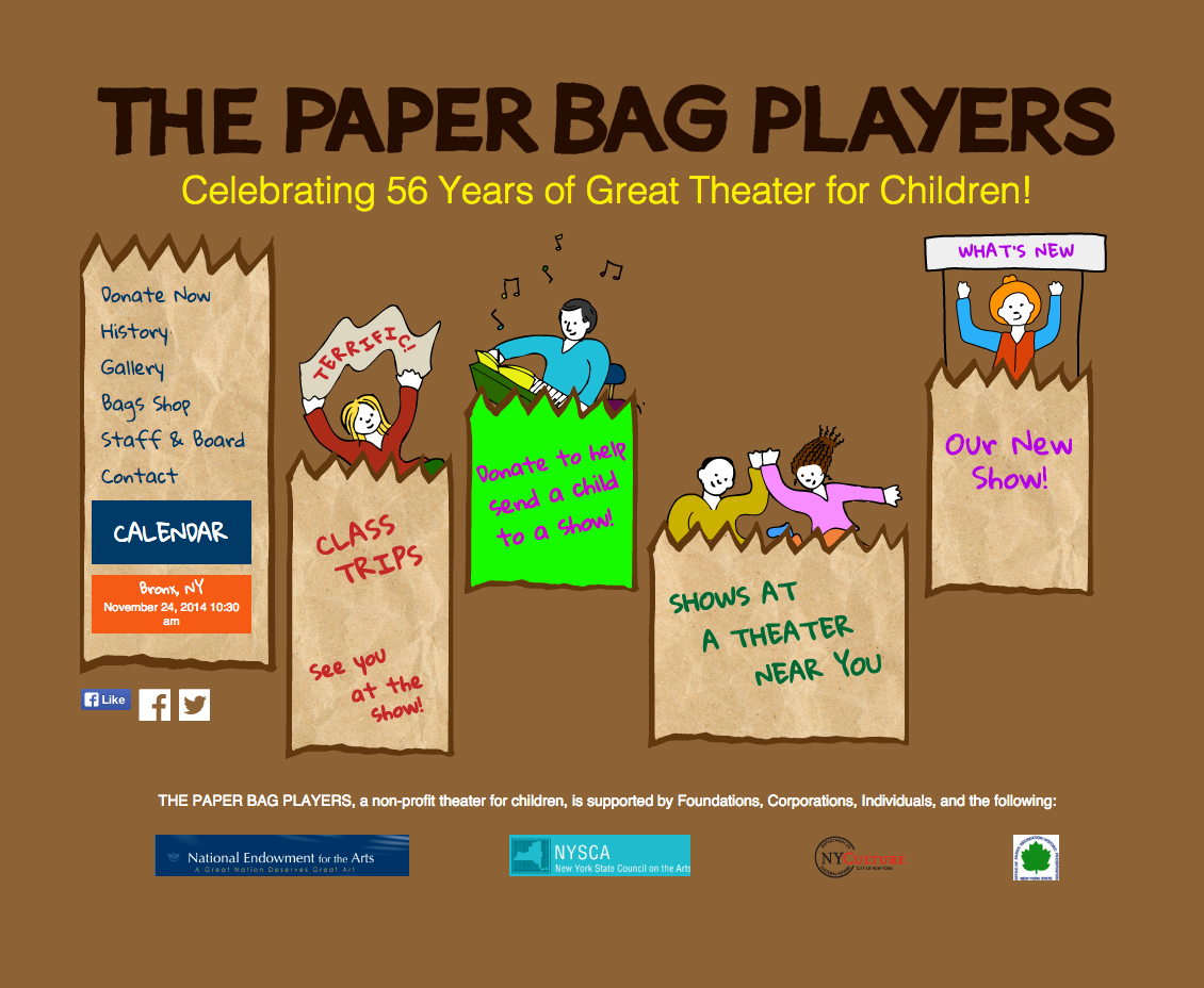 The Paper Bag Players Website