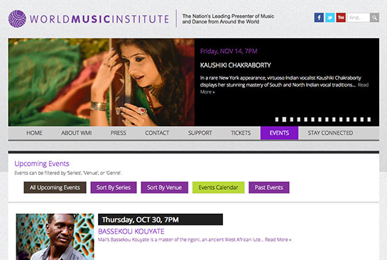 World Music Institute website